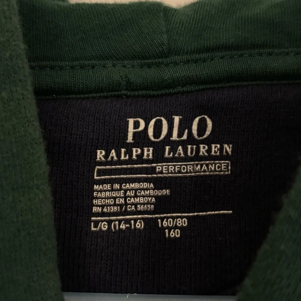 Polo Ralph Lauren Youth Kids Colorblock‎ Zip Hoodie Size Large 14-16